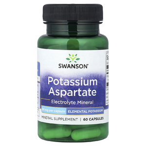 Swanson Vitamins, Аспартат калия, 99 мг, 60 капсул