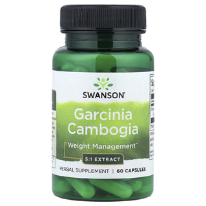 Swanson Vitamins, экстракт гарцинии камбоджийской 5:1, 60 капсул (80 мг в 1 капсуле)