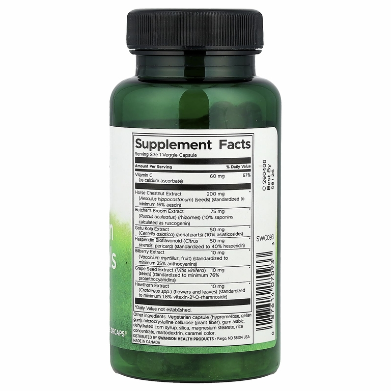 Swanson, Leg Vein Essentials, 60 вегетарианских капсул DrCaps®