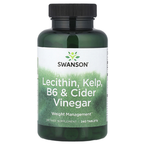 Swanson Vitamins, Лецитин, водоросли, витамин B6 и уксус, 240 таблеток