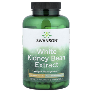 Swanson Vitamins, экстракт белой фасоли, 180 капсул (500 мг в 1 капсуле)