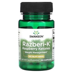 Swanson, Razberi-K, кетоны малины, 100 мг, 60 капсул (Товар снят с продажи) 