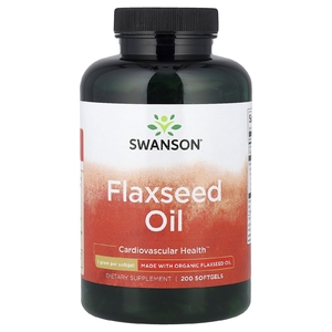 Swanson Vitamins, Льняное масло, 1 г, 200 капсул