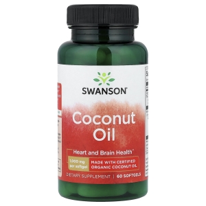 Swanson Vitamins, кокосовое масло, 1000 мг, 60 капсул (Товар снят с продажи) 