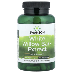 Swanson Vitamins, экстракт коры белой ивы, стандартизованный, 500 мг, 120 капсул