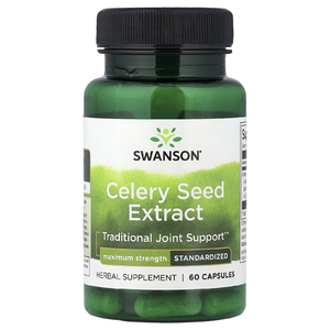 Swanson Vitamins, экстракт семян сельдерея, стандартизованный, 60 капсул (150 мг в 1 капсуле)