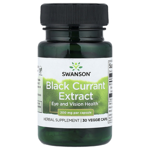 Swanson Vitamins, Экстракт черной смородины, 200 мг, 30 вегетарианских капсул