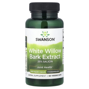Swanson Vitamins, Экстракт коры белой ивы, 500 мг, 60 растительных капсул (Товар снят с продажи) 