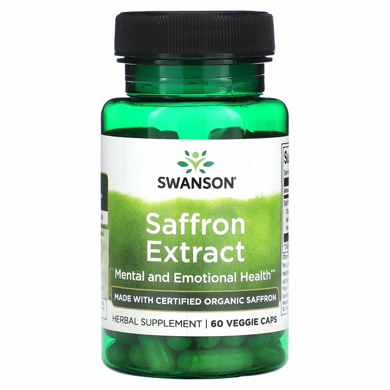 Swanson, Экстракт шафрана, 60 растительных капсул (Товар снят с продажи) 