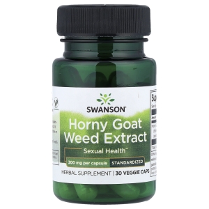 Swanson Vitamins, экстракт горянки, стандартизированный, 300 мг, 30 растительных капсул (Товар снят с продажи) 