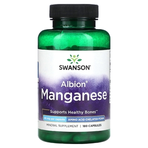 Swanson, Albion марганец, 40 мг, 180 капсул