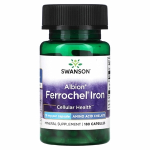 Swanson, Albion, Ferrochel Iron, 18 мг, 180 капсул