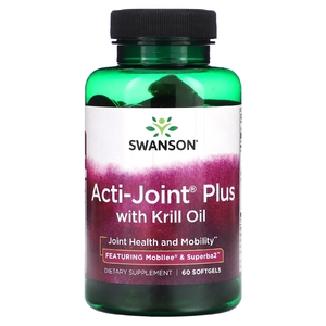 Swanson, Acti-Joint Plus с маслом криля, 60 мягких таблеток (Товар снят с продажи) 