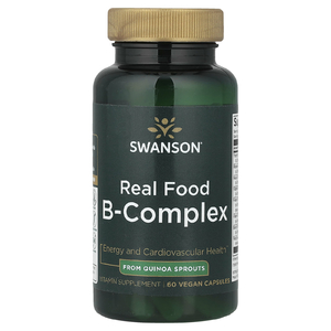 Swanson Vitamins, комплекс витаминов группы B из натуральных продуктов, 60 веганских капсул