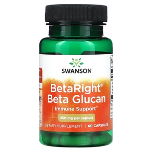 Swanson, BetaRight, бета-глюкан, 250 мг, 60 капсул (Товар снят с продажи) 