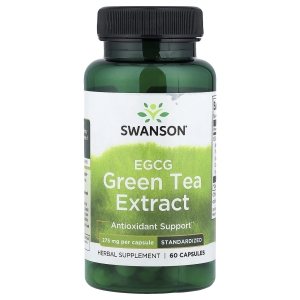 Swanson Vitamins, ECGC, экстракт зеленого чая, стандартизованный, 275 мг, 60 капсул (Товар снят с продажи) 