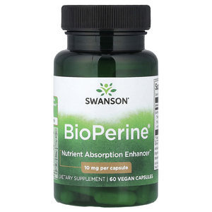 Swanson Vitamins, BioPerine®, 10 мг, 60 веганских капсул
