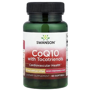 Swanson, Коэнзим Q10 с токотриенолами, 60 мягких таблеток