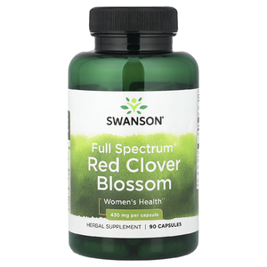 Swanson Vitamins, Full Spectrum®, цветки красного клевера, 430 мг, 90 капсул