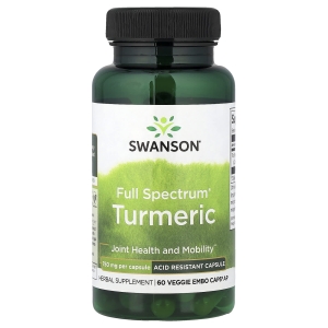 Swanson Vitamins, Full Spectrum®, куркума, 750 мг, 60 растительных капсул Veggie Embo Caps® (Товар снят с продажи) 