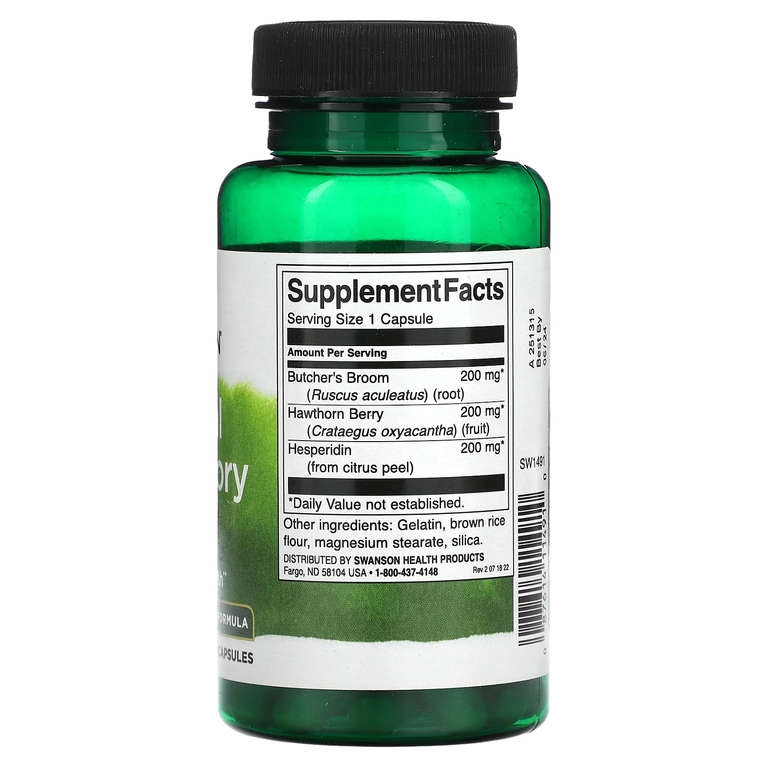 Swanson, Травы для кровообращения, 60 капсул (Товар снят с продажи) 