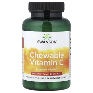 Swanson Vitamins, жевательный витамин C, без сахара, натуральная вишня, 60 жевательных таблеток (Товар снят с продажи) 