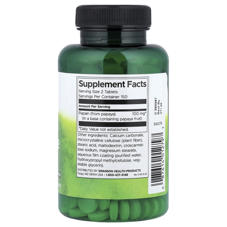 Swanson Vitamins, Papaya Supreme, 50 мг, 300 таблеток (Товар снят с продажи) 
