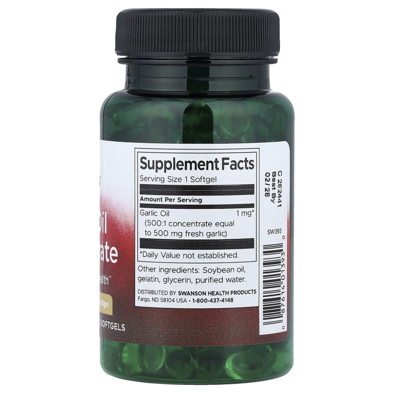 Swanson Vitamins, Концентрат чесночного масла, 500 мг, 250 мягких таблеток (Товар снят с продажи) 