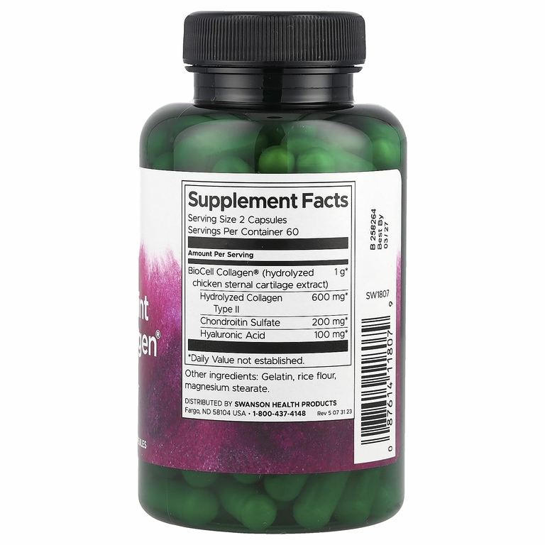 Swanson, BioCell Collagen® для кожи и суставов, 120 капсул