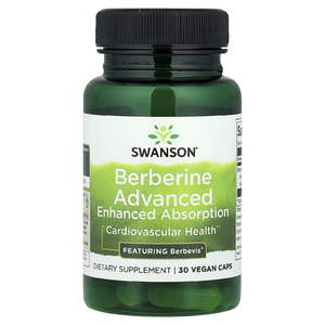 Swanson, Berberine Advanced Enhanced Absorbs, 30 веганских капсул (550 мг на капсулу)