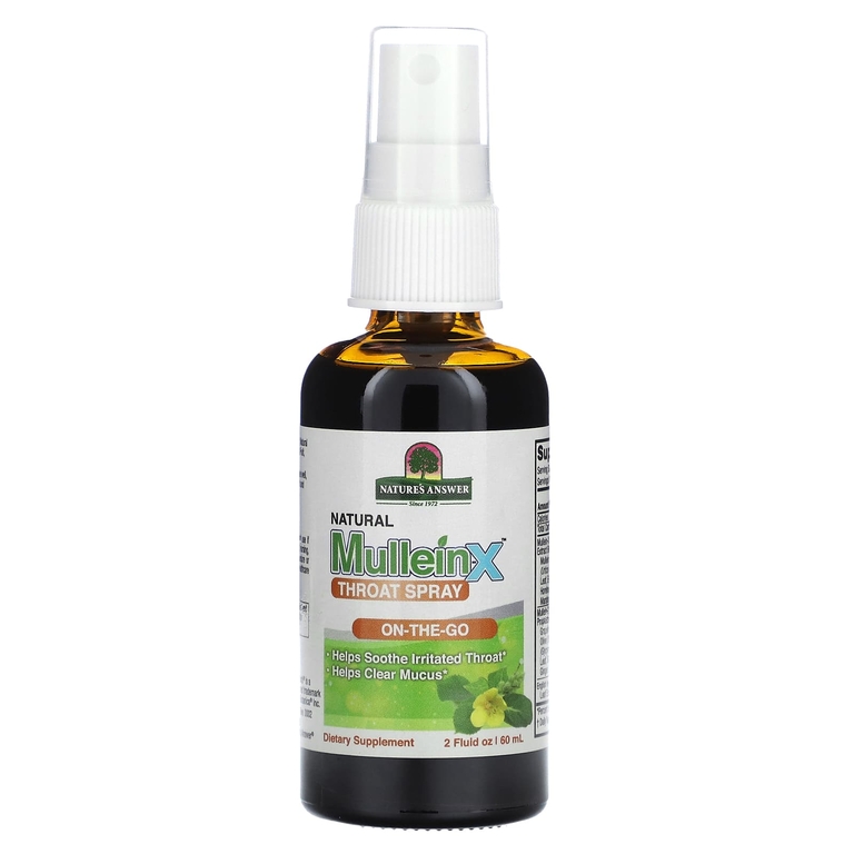 Nature's Answer, Натуральный спрей для горла MulleinX, 60 мл (2 жидк. унц.)
