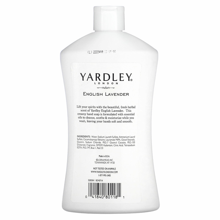 Yardley London, Роскошное мыло для рук, английская лаванда, 473 мл (16 жидк. унц.)