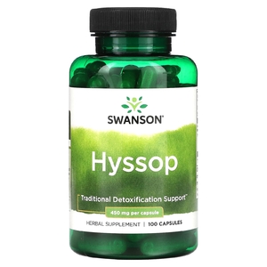 Swanson, Иссоп, 450 мг, 100 капсул (Товар снят с продажи) 