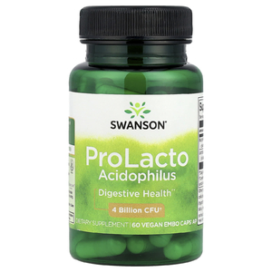 Swanson, ProLacto Acidophilus, 4 млрд КОЕ, 60 веганских капсул EMBO Caps® AP
