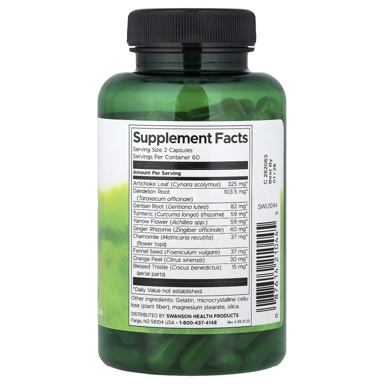Swanson Vitamins, Баварская травяная настойка, без спирта, 120 капсул (Товар снят с продажи) 