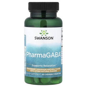 Swanson, PharmaGABA™, клубничный лимонад, 100 мг, 60 жевательных таблеток (Товар снят с продажи) 