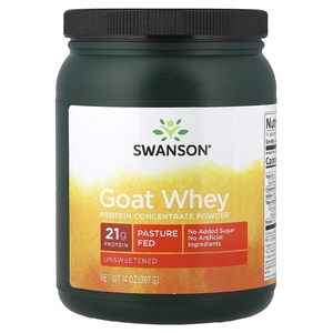 Swanson Vitamins, Порошок концентрата козьего сывороточного протеина, несладкий, 397 г (14 унций)