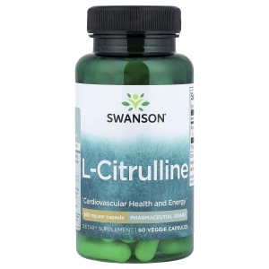 Swanson Vitamins, L-цитруллин, 850 мг, 60 растительных капсул (Товар снят с продажи) 