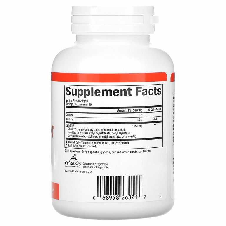 Natural Factors, Целадрин, для здоровья суставов, 180 капсул (350 мг в каждой капсуле)