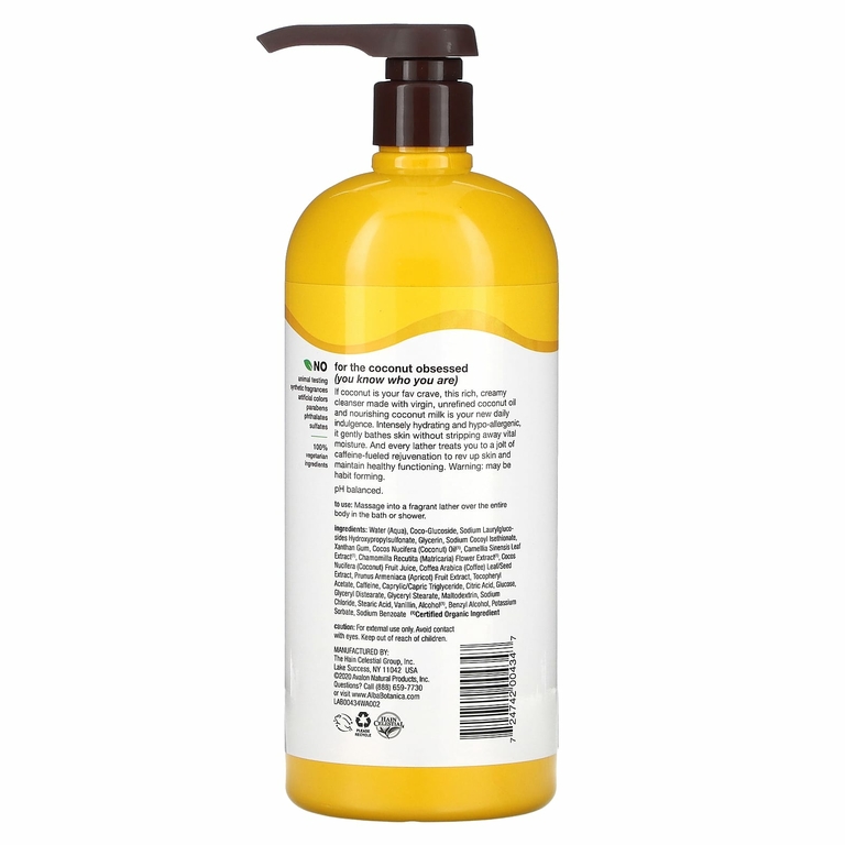 Alba Botanica, Очень смягчающее гель для душа, спасение от кокоса, 946 мл (32 жидк. унц.) (Товар снят с продажи) 