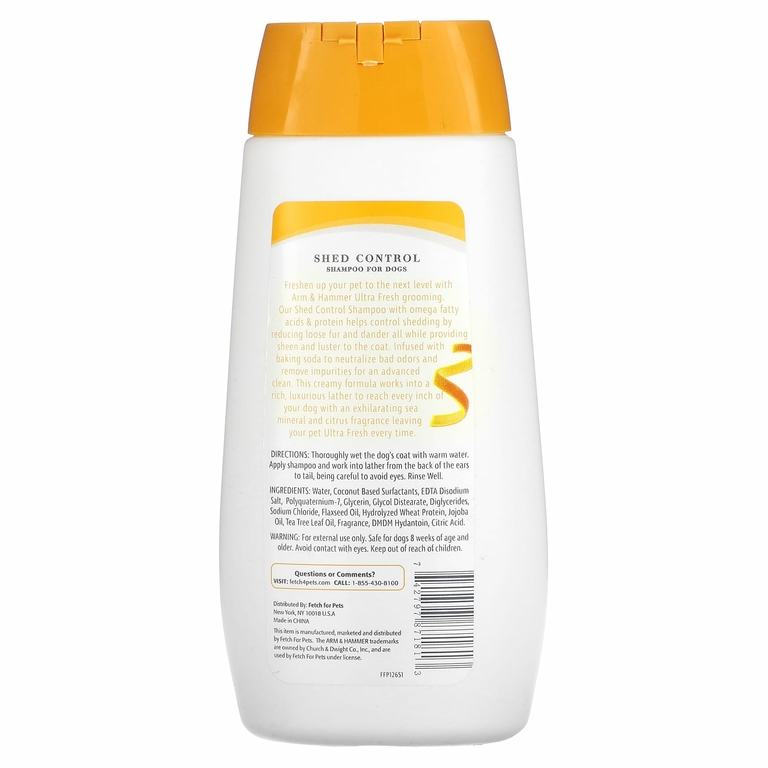 Arm & Hammer, Shed Control, шампунь для собак, с цитрусовыми и морскими минералами, 473 мл (16 жидк. унц.) (Товар снят с продажи) 