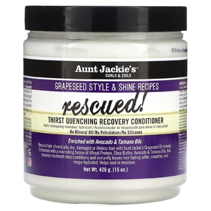 Aunt Jackie's Curls & Coils, Rescued, восстанавливающий кондиционер для утоления жажды, для естественных кудрей, изгибы и волны, 426 г (15 унций) (Товар снят с продажи) 