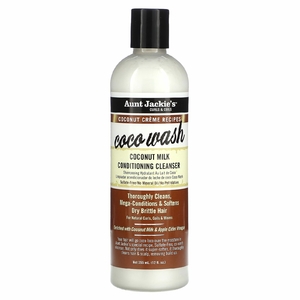 Aunt Jackie's Curls & Coils, Cocoa Wash, кондиционер и очищающее средство с кокосовым молоком, 355 мл (12 жидк.) (Товар снят с продажи) 