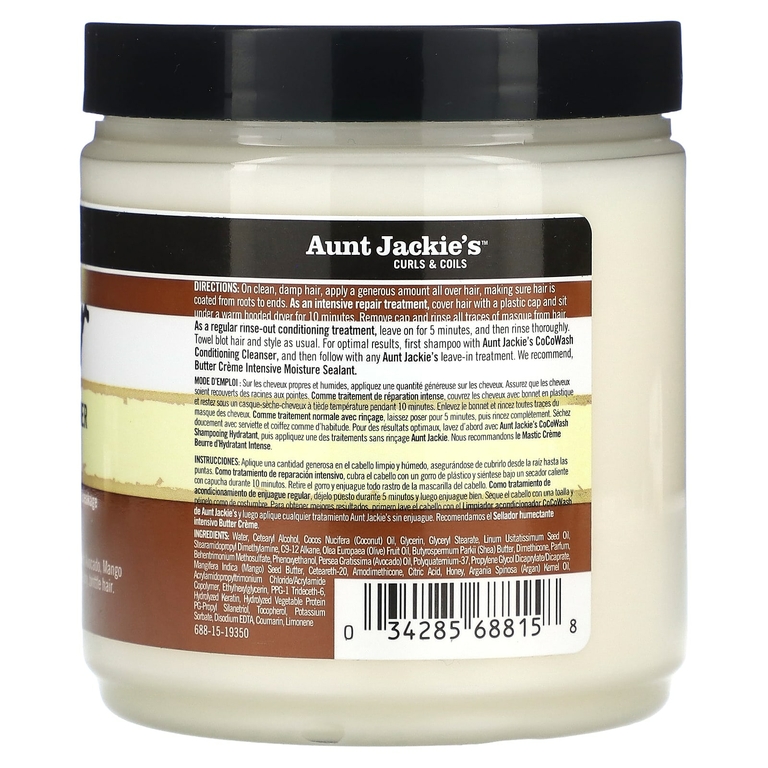 Aunt Jackie's Curls & Coils, Coco Repair, кондиционер для глубокого нанесения с кокосом, 426 г (15 унций) (Товар снят с продажи) 