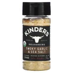 KINDER'S, Приправа, дымный чеснок и морская соль, 113 г (4 унции) (Товар снят с продажи) 