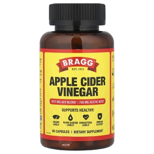 Bragg, Яблочный уксус, 90 капсул