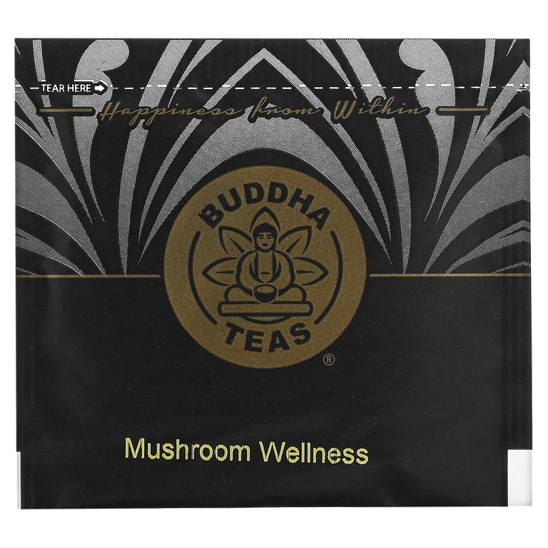 Buddha Teas, Organic Herbal Tea, оздоровительная смесь с грибами, без кофеина, 18 чайных пакетиков, 36 г (1,27 унции)