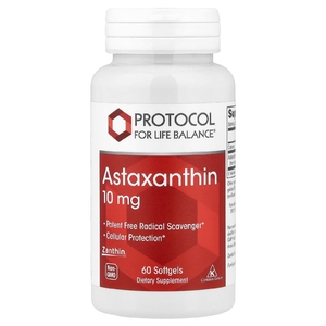 Protocol for Life Balance, астаксантин, 10 мг, 60 капсул
