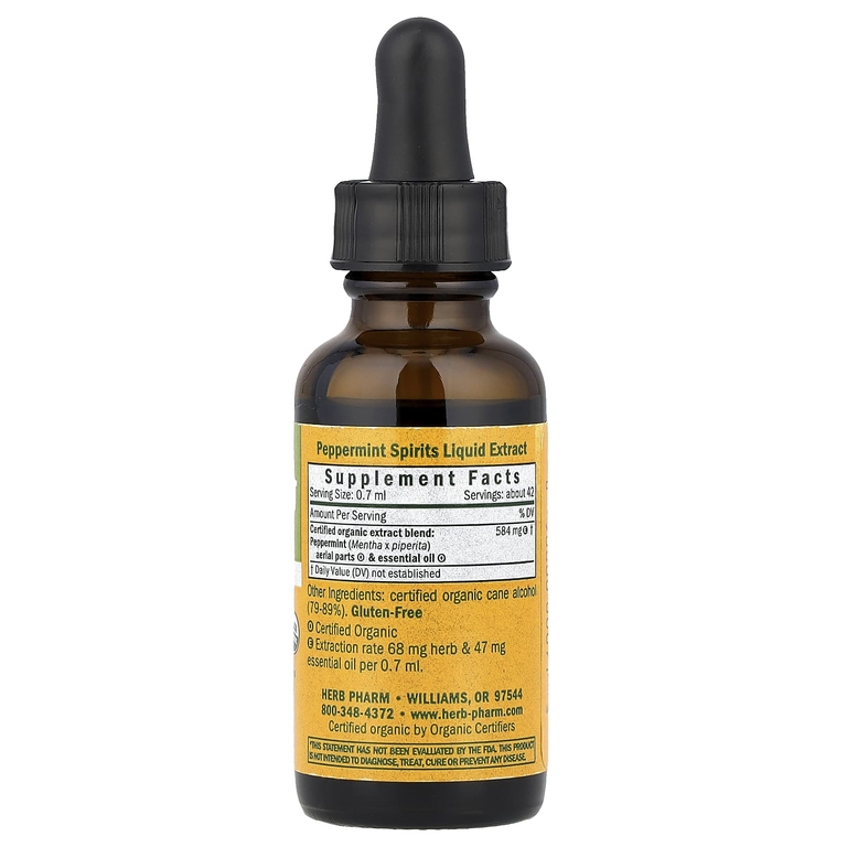 Herb Pharm, мятный спирт, 30 мл (1 жидк. унция)