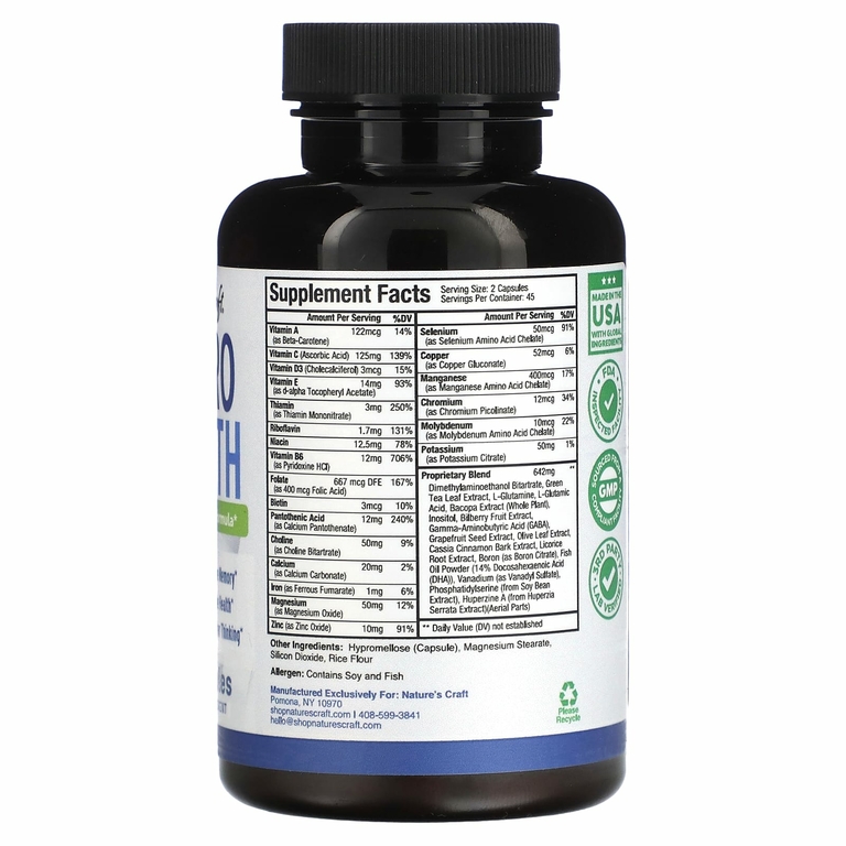 Nature's Craft, Neuro Health, 90 капсул